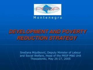 DEVELOPMENT AND POVERTY REDUCTION STRATEGY