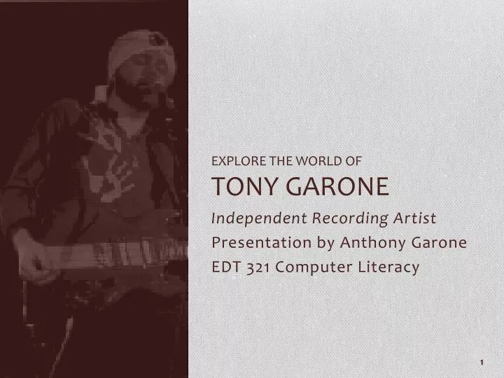 explore the world of tony garone