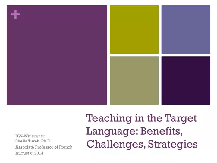 teaching in the target language benefits challenges strategies