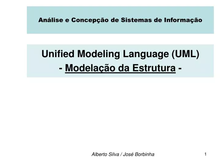 unified modeling language uml modela o da estrutura