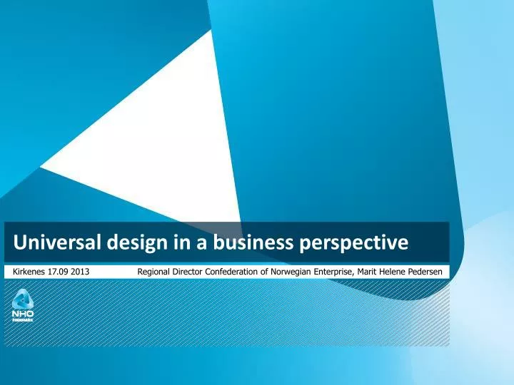 universal design in a business perspective