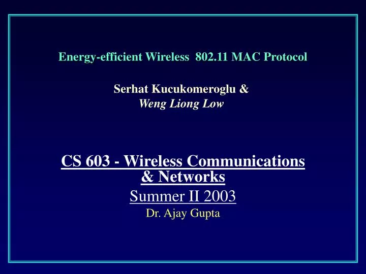 energy efficient wireless 802 11 mac protocol