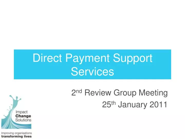 direct payment support services
