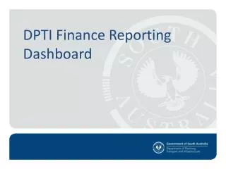 DPTI Finance Reporting Dashboard