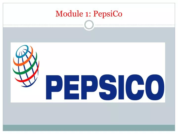module 1 pepsico