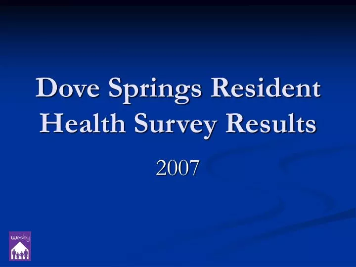 dove springs resident health survey results