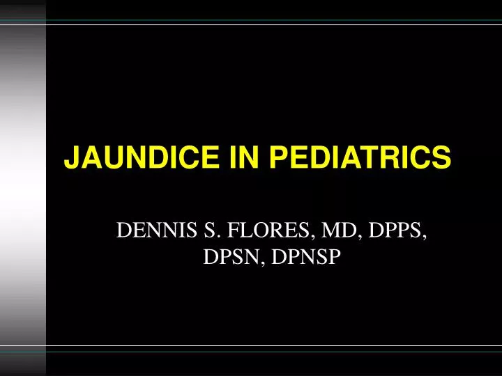 jaundice in pediatrics