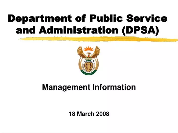 department of public service and administration dpsa