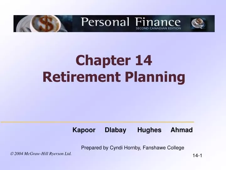 chapter 14 retirement planning