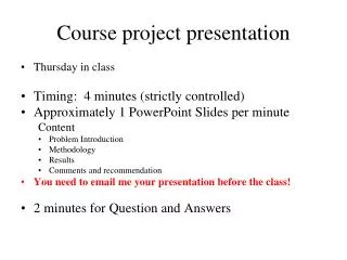 course project presentation