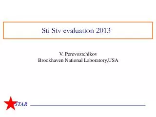 Sti Stv evaluation 2013