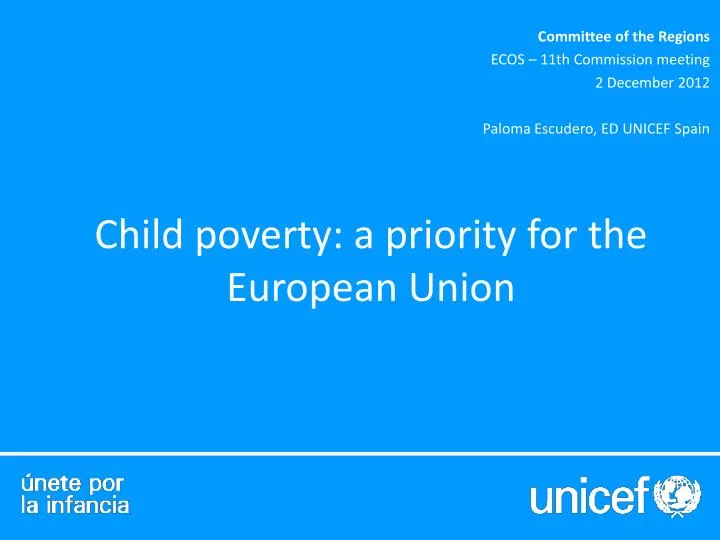 child poverty a priority for the european union