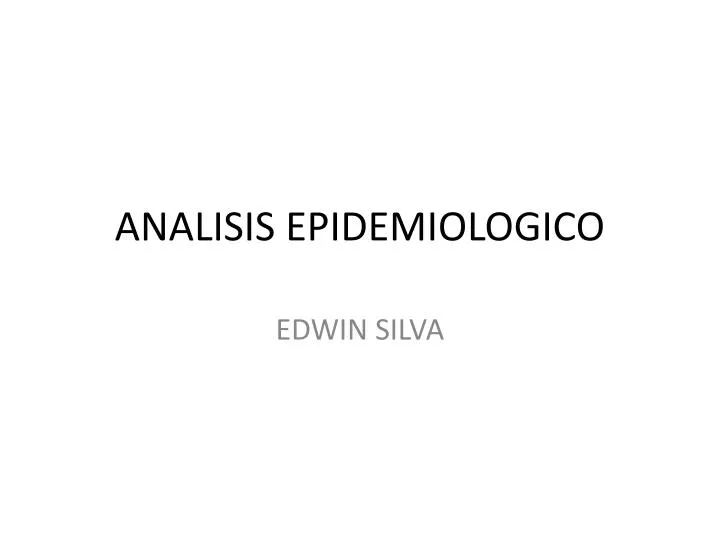 analisis epidemiologico