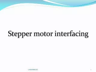 Stepper motor interfacing
