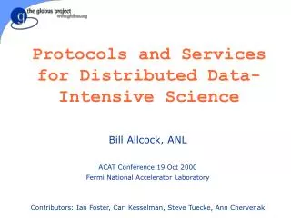 Protocols and Services for Distributed Data-Intensive Science