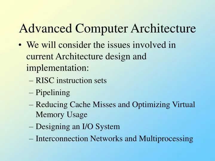 advanced computer architecture