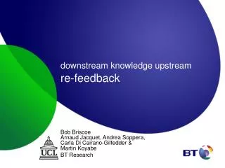 downstream knowledge upstream re-feedback