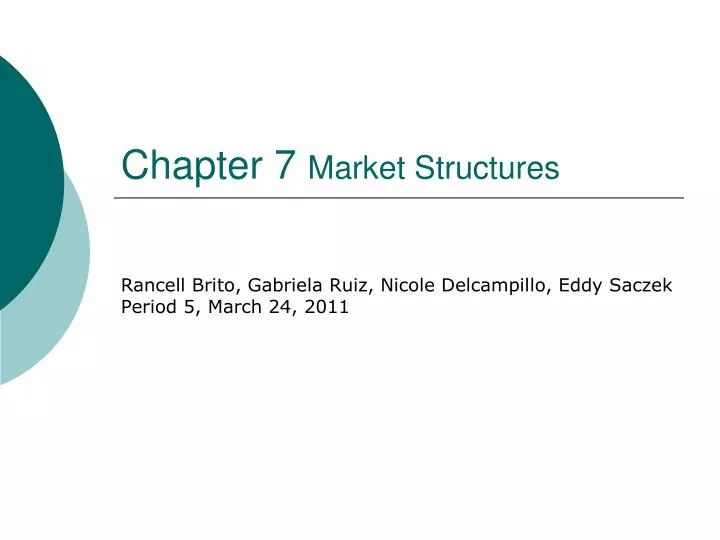 chapter 7 market structures