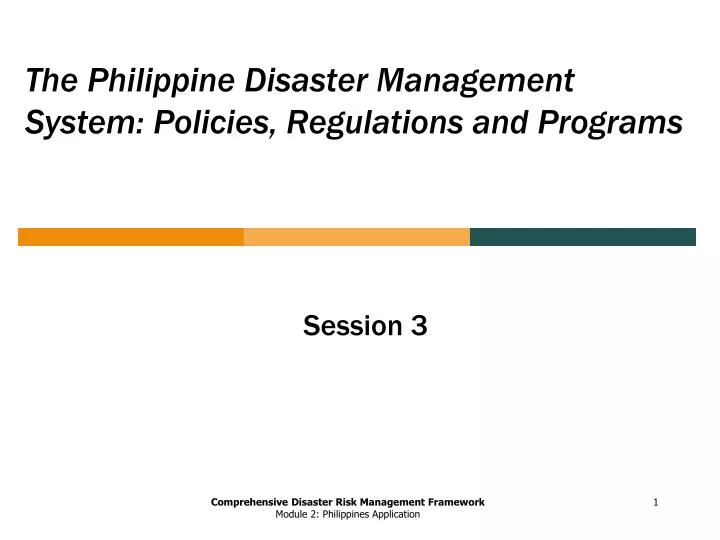 the philippine disaster management system policies regulations and programs