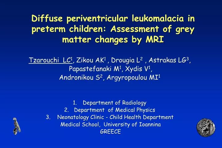 diffuse periventricular leukomalacia in preterm children assessment of grey matter changes by mri