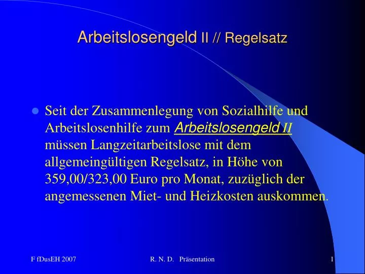 arbeitslosengeld ii regelsatz