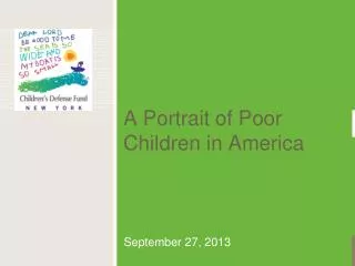 A Portrait of Poor Children in America