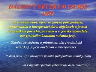 d lkov pr zkum zem dpz