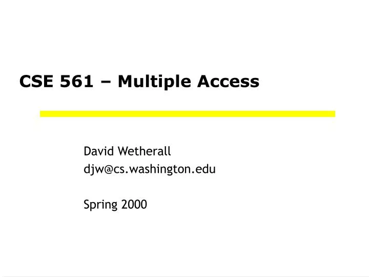 cse 561 multiple access