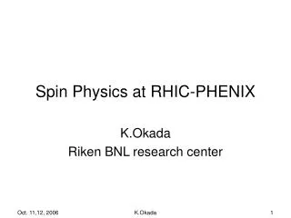 Spin Physics at RHIC-PHENIX