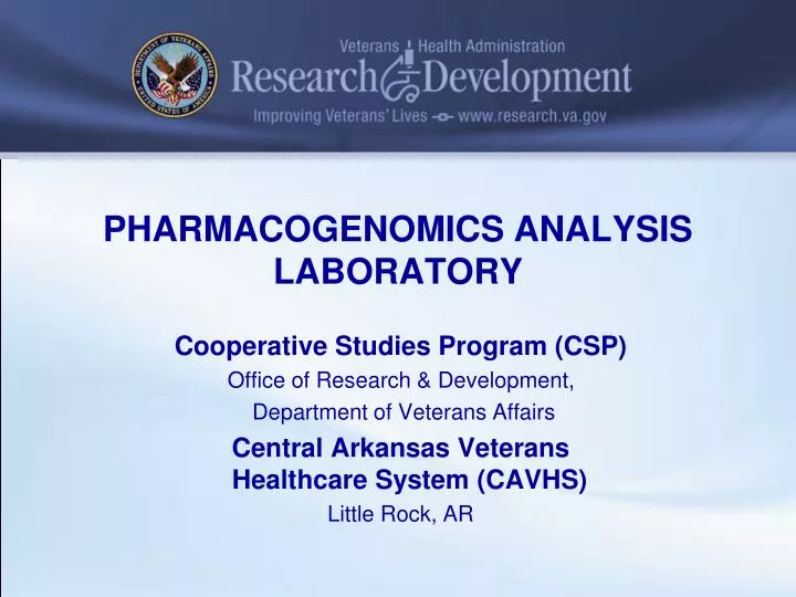 pharmacogenomics analysis laboratory