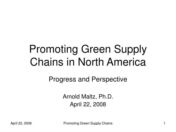 promoting green supply chains in north america