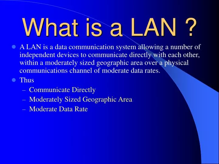 what is a lan