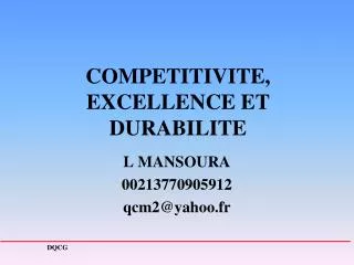 competitivite excellence et durabilite