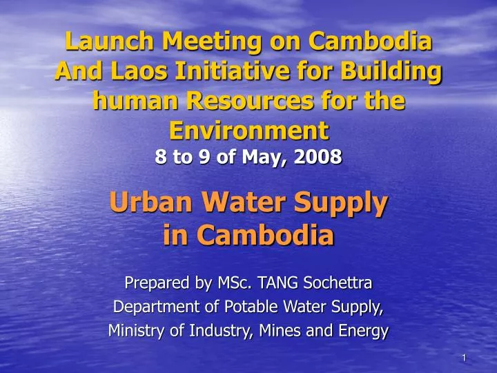 urban water supply in cambodia