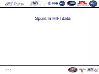 Spurs in HIFI data