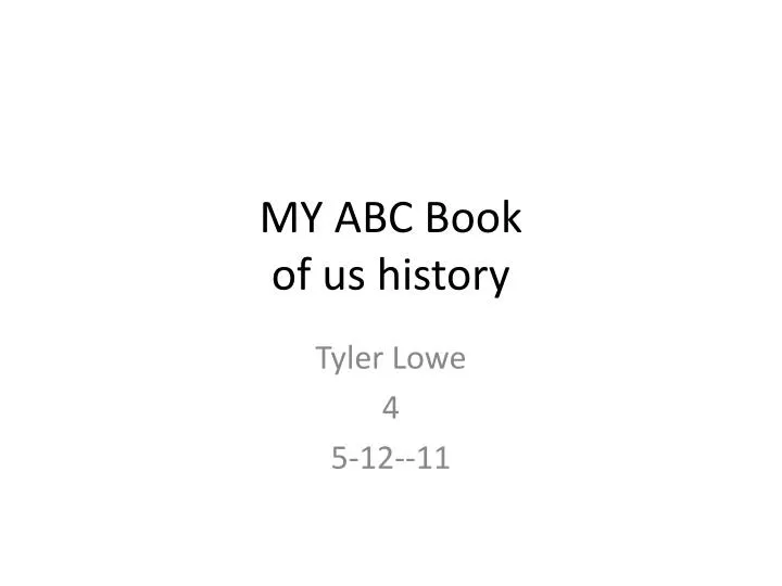 my abc book of us history