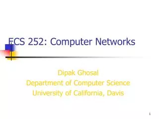 ecs 252 computer networks