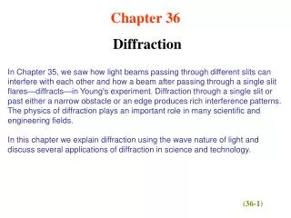Chapter 36 Diffraction