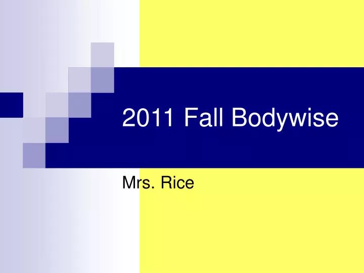 2011 fall bodywise