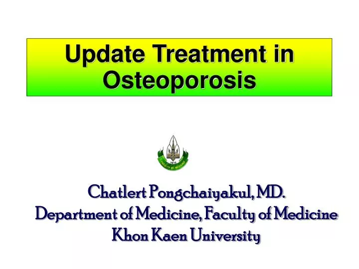 update treatment in osteoporosis