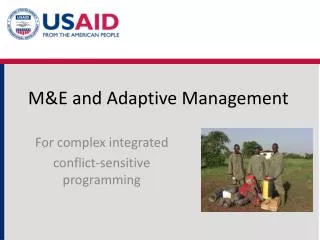 M&amp;E and Adaptive Management