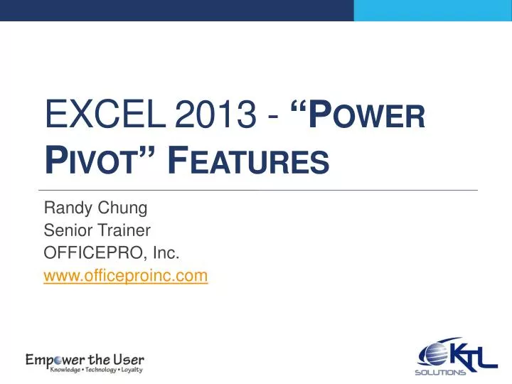 excel 2013 power pivot features