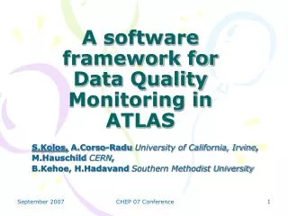 A software framework for Data Quality Monitoring in ATLAS