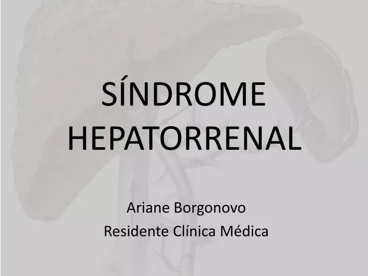 s ndrome hepatorrenal