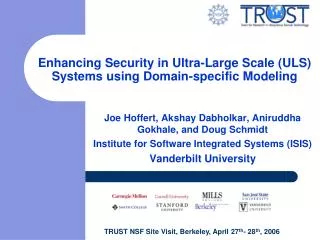 Enhancing Security in Ultra-Large Scale (ULS) Systems using Domain-specific Modeling