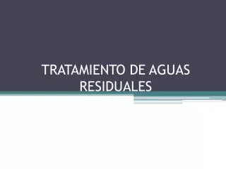 tratamiento de aguas residuales
