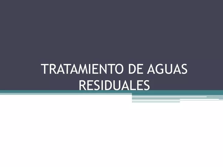 tratamiento de aguas residuales