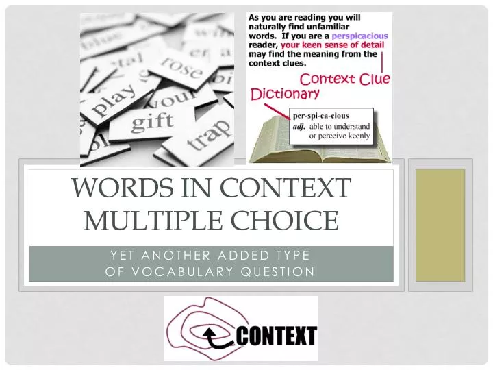 words in context multiple choice