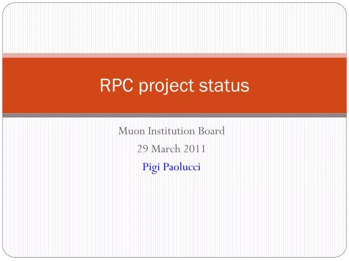 rpc project status