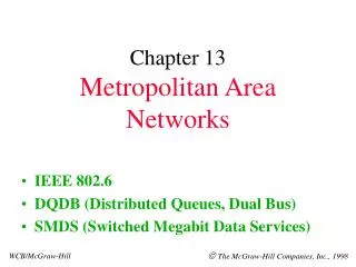 Chapter 13 Metropolitan Area Networks